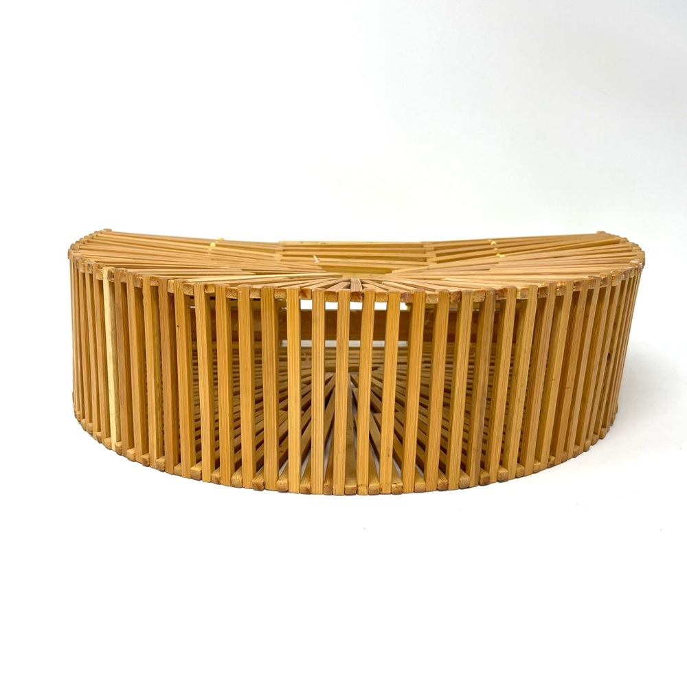 Neutral Bamboo Arc Handle Women's Handbag - Natural - Picture 8 of 10